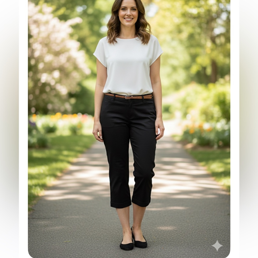 St. John's Bay Black Women's Capris size 16 NWT